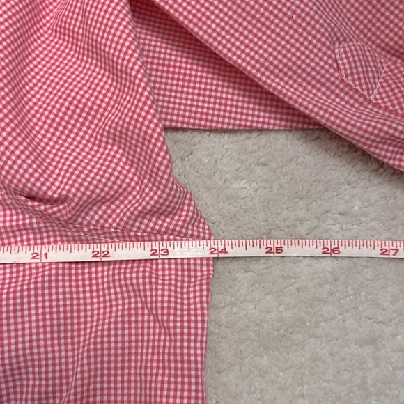 🚨 Cherokee Long Sleeve Button Down Collared Shirt Pink Gingham 18W EUC - Picture 7 of 9